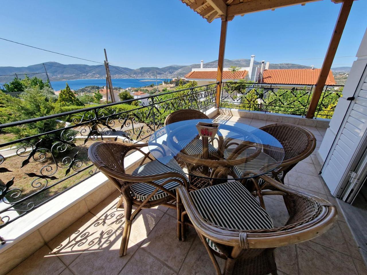 The Mirador Boutique Villa With Scenic Sea View Porto Rafti Bagian luar foto